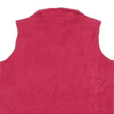 WOOLRICH Womens Pink Zip Jacket L Polyester Plain Sleeveless Classic Fit