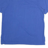 CHAPS Mens Blue Polo Shirt L Cotton Short Sleeve Plain Classic Comfort