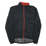 CRANE Mens Black Red Track Jacket L Polyester Blend Zip Reflective Sportswear