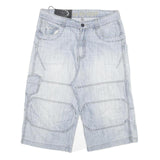 HI-HOP Mens Shorts Blue Casual XL W31 Cotton Blend Comfortable Lightweight