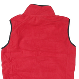 NFL Mens Red Zip Jacket M Polyester Blend Sleeveless Sportswear Casual