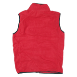 NFL Mens Red Zip Jacket M Polyester Blend Sleeveless Sportswear Casual