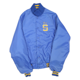 MAJESTIC Mens Blue & Yellow Baseball Jacket XL Polyester Blend Button Front
