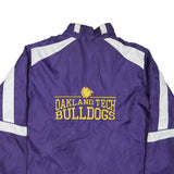 GTM Mens Purple & White Oakland Tech Nylon Zip Jacket XL Lightweight Sports Team