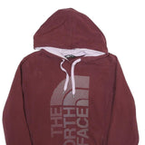 THE NORTH FACE Womens Burgundy Hoodie L Cotton Blend Pullover Drawstring