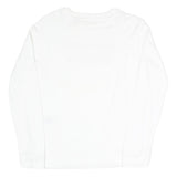 NIKE Womens White XS Crew Neck Cotton Blend Sweatshirt Pullover Casual