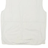 CAPE UNION Mens White M Cotton Blend Jacket Regular Fit Zip Utility Vest