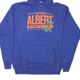 CSA Mens Blue I Support Albert Graphic Pullover Hoodie M Cotton Blend