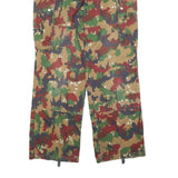 Mens Regular Fit Cargo Trousers W34 L32 Cotton Blend Camouflage Zip Closure