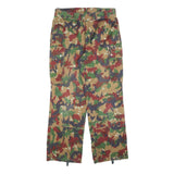 Mens Regular Fit Cargo Trousers W34 L32 Cotton Blend Camouflage Zip Closure