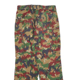 Mens Regular Fit Cargo Trousers W34 L32 Cotton Blend Camouflage Zip Closure