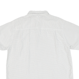 THE NORTH FACE Mens White & Beige Check Short Sleeve Shirt L Lightweight Casual
