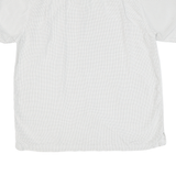 THE NORTH FACE Mens White & Beige Check Short Sleeve Shirt L Lightweight Casual