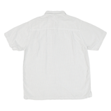 THE NORTH FACE Mens White & Beige Check Short Sleeve Shirt L Lightweight Casual
