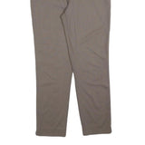 CARLA FERRONI Womens Slim Taupe Trousers W32 L27 Zip Pockets Tailored