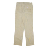 CARHARTT Mens Cotton Blend Beige Relaxed Straight Trousers W32 L34 Workwear