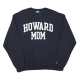 CHAMPION Mens Navy Blue Howard Mom Crew Neck L Sweatshirt Cotton Blend