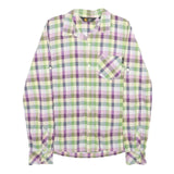 CARHARTT Womens Green & Purple Check Shirt S Long Sleeve Casual Cotton
