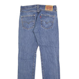 LEVI'S 501 Mens Jeans Blue Regular Straight Denim Medium W30 L34 Classic Button