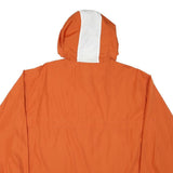 CHAPS RALPH LAUREN Mens Orange & White Outdoor Jacket L Polyester Blend Hooded
