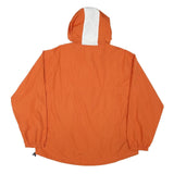 CHAPS RALPH LAUREN Mens Orange & White Outdoor Jacket L Polyester Blend Hooded