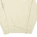 THE NORTH FACE Mens Cream Sweatshirt Crew Neck S Cotton Blend Lightweight