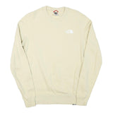 THE NORTH FACE Mens Cream Sweatshirt Crew Neck S Cotton Blend Lightweight