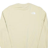 THE NORTH FACE Mens Cream Sweatshirt Crew Neck S Cotton Blend Lightweight
