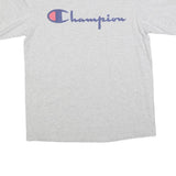 CHAMPION Mens Grey Graphic T-Shirt M Short Sleeve Crew Neck Cotton Blend Casual