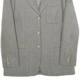 WEEKEND MAX MARA Womens Grey Wool Blend Blazer Jacket UK 10 Herringbone Button