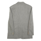 WEEKEND MAX MARA Womens Grey Wool Blend Blazer Jacket UK 10 Herringbone Button