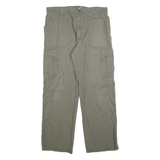 CARHARTT Mens Cotton Blend Beige Regular Straight Trousers W32 L30 Durable