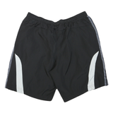 ADIDAS Mens Black Sports Casual Shorts L W32 Polyester Blend Three Stripe
