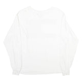 TOMMY HILFIGER Mens White Graphic T-Shirt L Long Sleeve Crew Neck Cotton