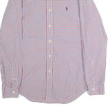 RALPH LAUREN Mens Red & Blue Checked Shirt S Classic Button Down Cotton