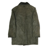 Womens Green Polyester Button Jacket XL Soft Touch Long Sleeve Classic Fit