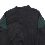 FOOTLOCKER Mens Green & Black Polo Collar L Acrylic Sweatshirt Pullover Casual