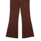 MAX&CO Womens Cotton Blend Brown Regular Flared Trousers W27 L28