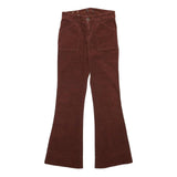 MAX&CO Womens Cotton Blend Brown Regular Flared Trousers W27 L28