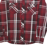 WRANGLER Mens Red & Black Check Shirt M Western Style Cotton Blend Long Sleeve