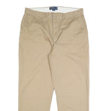 POLO RALPH LAUREN Mens Cotton Beige Relaxed Straight Trousers W38 L32 Casual