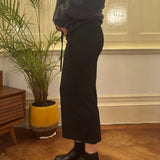 Unbranded Midi Skirt - 28W UK 8 Black Viscose