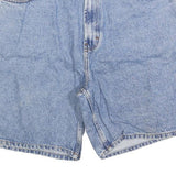 MEMBERS MARK Mens Denim Blue Casual Shorts L W36 Classic Fit Cotton Blend