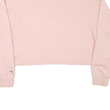 CHAMPION Womens Pink Cropped Crew Neck Sweatshirt XL Embroidered Logo Casual