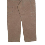 DICKIES Mens Jeans Brown Relaxed Straight Cotton Blend W42 L32 Workwear Utility