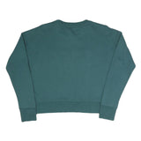 DKNY Womens Green Crew Neck XS Cotton Blend Sweatshirt Pullover DKNY Logo