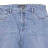 BIAGGINI Mens Denim Blue Cotton Blend Casual Shorts XL W38 Relaxed Fit