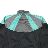 PUMA Mens Black & Aqua Polyester Blend Zip Jacket M Sportswear Casual Retro