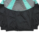 PUMA Mens Black & Aqua Polyester Blend Zip Jacket M Sportswear Casual Retro
