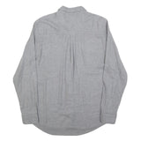 WOOLRICH Mens Grey Plain Cotton Shirt M Classic Button Pocket Casual